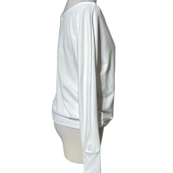 Project Social T Los Angeles White Long Sleeve Cold Shoulder Top Small - Picture 2 of 4